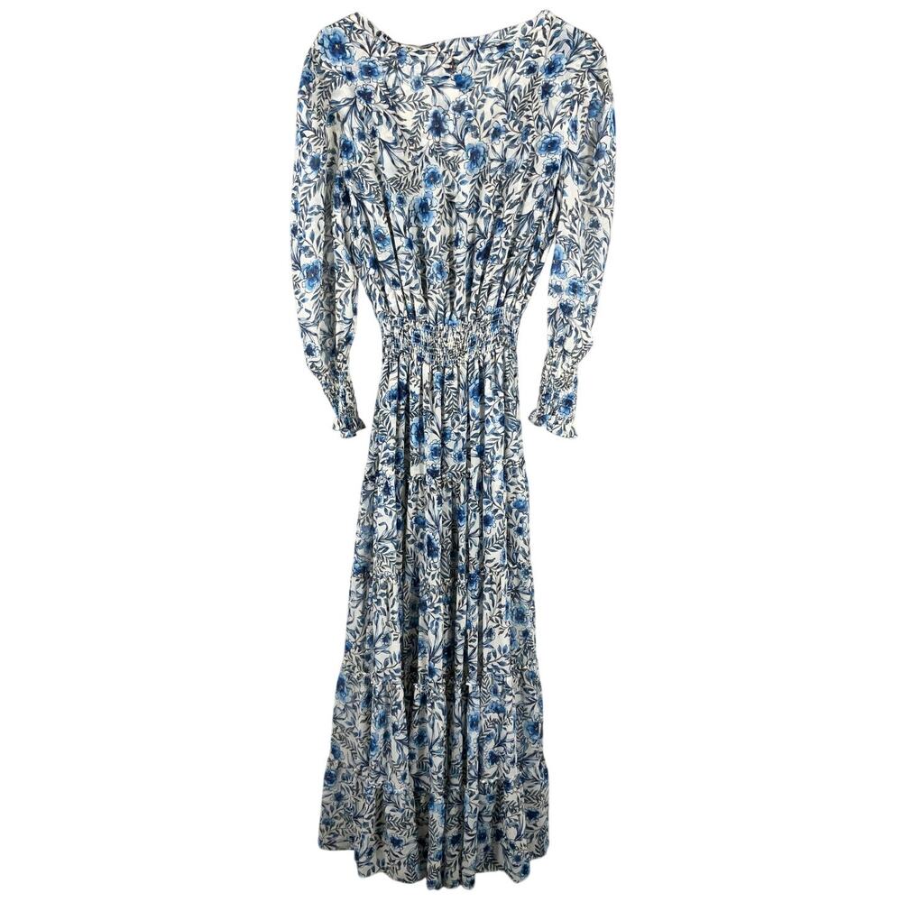 Misa Los Angeles Floral Indigo Blooms Vida Maxi Dress Size S - Picture 3 of 5